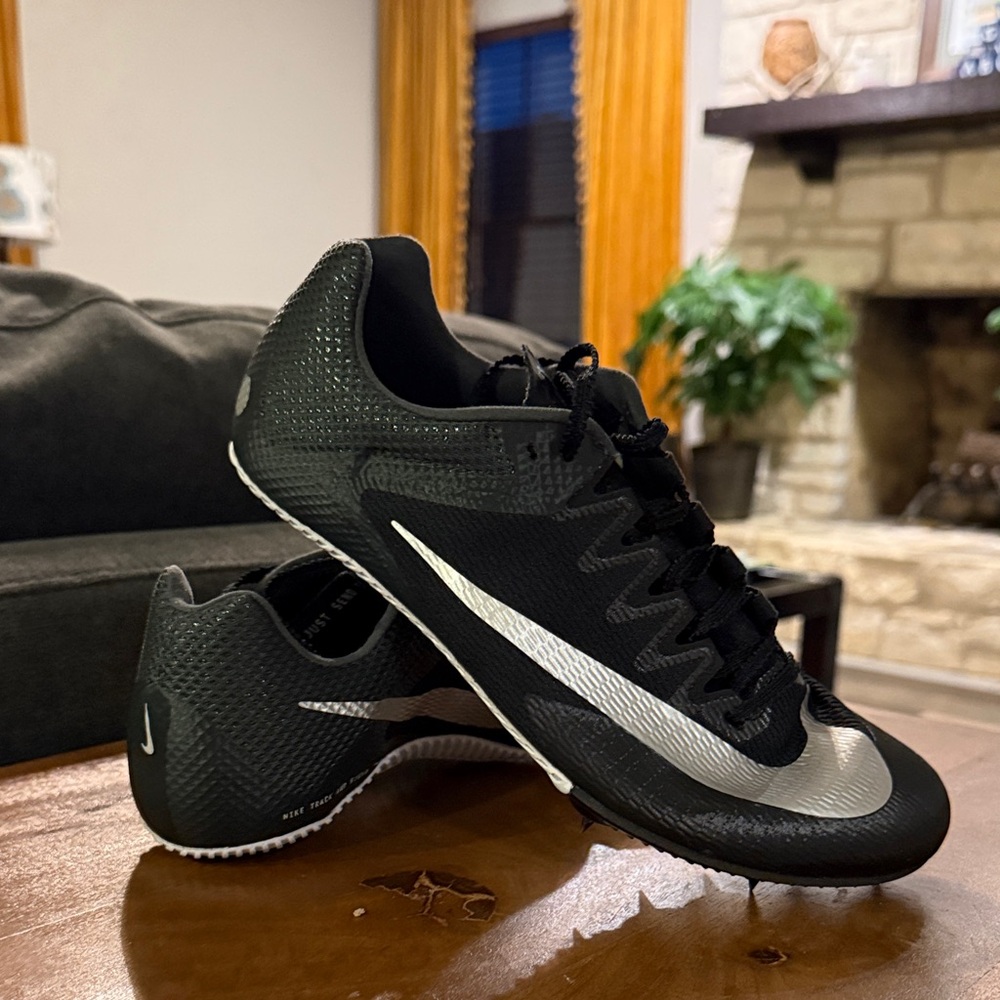 Men’s Black and Silver Track Shoes